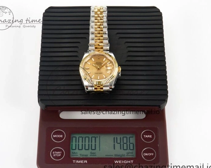 0105 Attractive DateJust 41 SS YG ARF 1:1 Best Edition 904L Steel YG Textured Stick Dial on Jubilee Bracelet SH3235 (Gain Weight) 1226